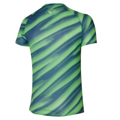 Camisa Mizuno Dryaeroflow Estampados Tee Hombre - Verdes Claro - Chile M619VYZXGK
